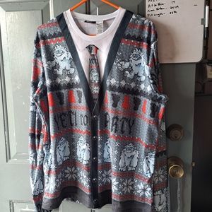 Briefly Stated Yeti to Party Pajama Shirt sz L